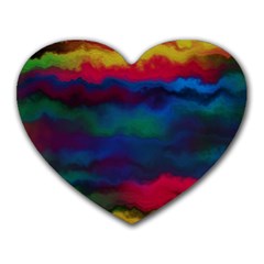 Watercolour Color Background Heart Mousepad