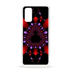 Fractal Red Violet Symmetric Spheres On Black Samsung Galaxy S20 6 2 Inch Tpu Uv Case by Ket1n9