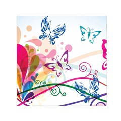 Butterfly Vector Art Square Satin Scarf (30  X 30 ) by Ket1n9