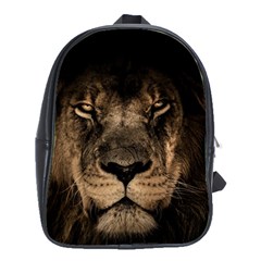 African Lion Mane Close Eyes School Bag (large) by Ket1n9