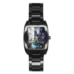 Fantastic World Fantasy Painting Stainless Steel Barrel Watch