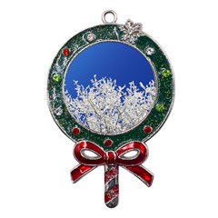 Crown Aesthetic Branches Hoarfrost Metal X mas Lollipop With Crystal Ornament by Ket1n9