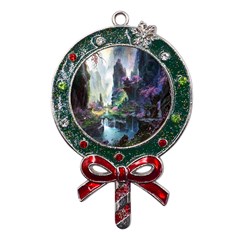 Fantastic World Fantasy Painting Metal X mas Lollipop With Crystal Ornament by Ket1n9