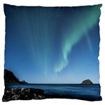 Aurora Borealis Lofoten Norway Large Cushion Case (One Side) Front