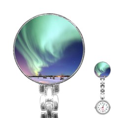 Aurora Borealis Alaska Space Stainless Steel Nurses Watch by Ket1n9