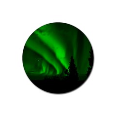 Aurora Borealis Northern Lights Rubber Coaster (round) by Ket1n9