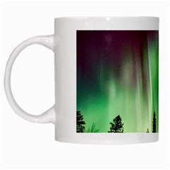 Aurora Borealis Northern Lights White Mug