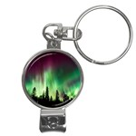 Aurora Borealis Northern Lights Nail Clippers Key Chain Front
