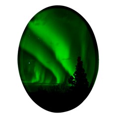 Aurora Borealis Northern Lights Oval Glass Fridge Magnet (4 Pack) by Ket1n9