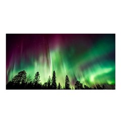 Aurora Borealis Northern Lights Satin Shawl 45  x 80 