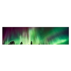 Aurora Borealis Northern Lights Oblong Satin Scarf (16  x 60 )