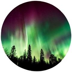 Aurora Borealis Northern Lights Wooden Puzzle Round