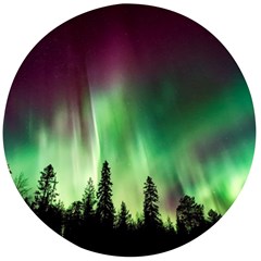 Aurora Borealis Northern Lights Wooden Bottle Opener (Round)