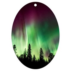 Aurora Borealis Northern Lights UV Print Acrylic Ornament Oval