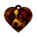 Cute 3d Dog Dog Tag Heart (Two Sides) Front