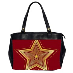 Christmas Star Seamless Pattern Oversize Office Handbag (2 Sides) by Ket1n9