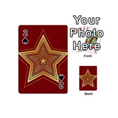 Christmas Star Seamless Pattern Playing Cards 54 Designs (mini) by Ket1n9