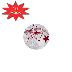 Christmas Star Snowflake 1  Mini Buttons (10 Pack)  by Ket1n9