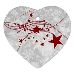 Christmas Star Snowflake Heart Ornament (two Sides) by Ket1n9