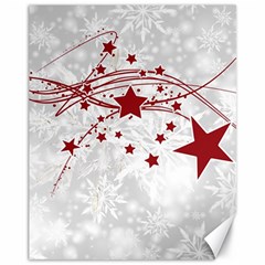 Christmas Star Snowflake Canvas 11  X 14  by Ket1n9