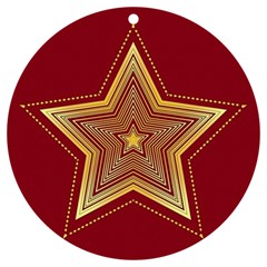 Christmas Star Seamless Pattern Uv Print Acrylic Ornament Round by Ket1n9