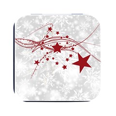 Christmas Star Snowflake Square Metal Box (black) by Ket1n9