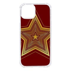 Christmas Star Seamless Pattern Iphone 14 Tpu Uv Print Case by Ket1n9