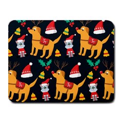 Funny Christmas Pattern Background Small Mousepad by Ket1n9