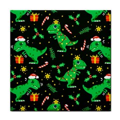 Christmas Funny Pattern Dinosaurs Face Towel by Ket1n9