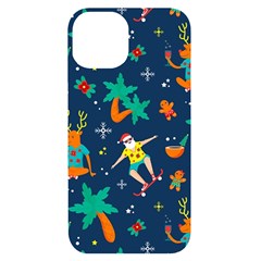 Colorful Funny Christmas Pattern Iphone 14 Black Uv Print Case