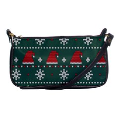 Beautiful Knitted Christmas Pattern Shoulder Clutch Bag by Ket1n9