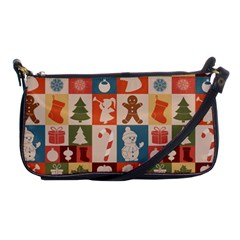 Cute Christmas Seamless Pattern Vector  - Shoulder Clutch Bag by Ket1n9