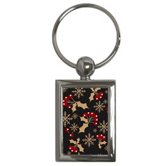 Dinosaur Colorful Funny Christmas Pattern Key Chain (rectangle) by Ket1n9