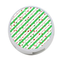 Christmas Paper Stars Pattern Texture Background Colorful Colors Seamless 4-port Usb Hub (two Sides)