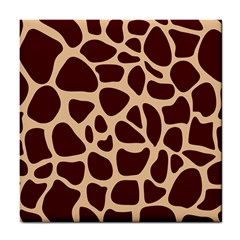 Animal Print Girraf Patterns Tile Coaster by Ket1n9