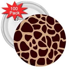 Animal Print Girraf Patterns 3  Buttons (100 Pack)  by Ket1n9