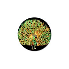 Unusual Peacock Drawn With Flame Lines Golf Ball Marker (10 Pack) by Ket1n9