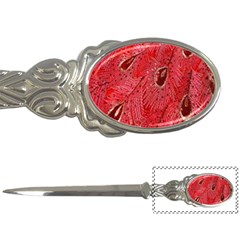 Red Peacock Floral Embroidered Long Qipao Traditional Chinese Cheongsam Mandarin Letter Opener
