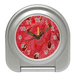 Red Peacock Floral Embroidered Long Qipao Traditional Chinese Cheongsam Mandarin Travel Alarm Clock Front