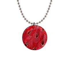 Red Peacock Floral Embroidered Long Qipao Traditional Chinese Cheongsam Mandarin 1  Button Necklace by Ket1n9