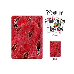 Red Peacock Floral Embroidered Long Qipao Traditional Chinese Cheongsam Mandarin Playing Cards 54 Designs (Mini)