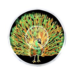 Unusual Peacock Drawn With Flame Lines On-the-go Memory Card Reader