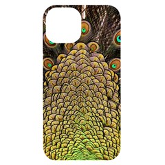 Peacock Feathers Wheel Plumage Iphone 14 Black Uv Print Case by Ket1n9