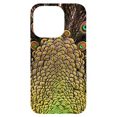 Peacock Feathers Wheel Plumage Iphone 14 Pro Black Uv Print Case by Ket1n9