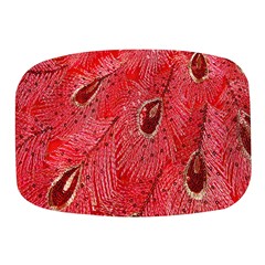 Red Peacock Floral Embroidered Long Qipao Traditional Chinese Cheongsam Mandarin Mini Square Pill Box