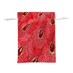 Red Peacock Floral Embroidered Long Qipao Traditional Chinese Cheongsam Mandarin Lightweight Drawstring Pouch (M)