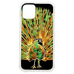 Unusual Peacock Drawn With Flame Lines Iphone 12 Mini Tpu Uv Print Case	 by Ket1n9