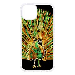 Unusual Peacock Drawn With Flame Lines Iphone 13 Tpu Uv Print Case by Ket1n9