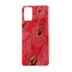 Red Peacock Floral Embroidered Long Qipao Traditional Chinese Cheongsam Mandarin Samsung Galaxy S20Plus 6.7 Inch TPU UV Case