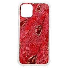 Red Peacock Floral Embroidered Long Qipao Traditional Chinese Cheongsam Mandarin iPhone 12 mini TPU UV Print Case	